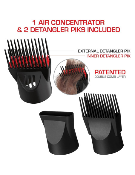 Secador de Pelo Sin Mango RED by Kiss 2200W Cerámica Turmalina