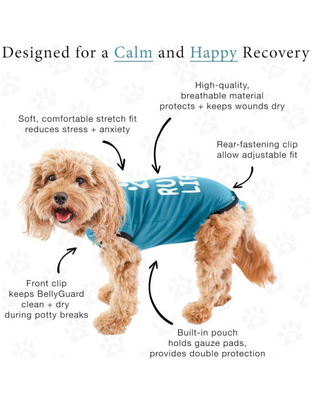 Traje de Recuperación BellyGuard Mini Azul para Perros Traje de Recuperación BellyGuard Mini Azul para Perros