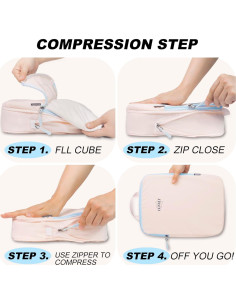 Set de 7 Organizadores de Equipaje Lufalt - Cubos Compresibles 2