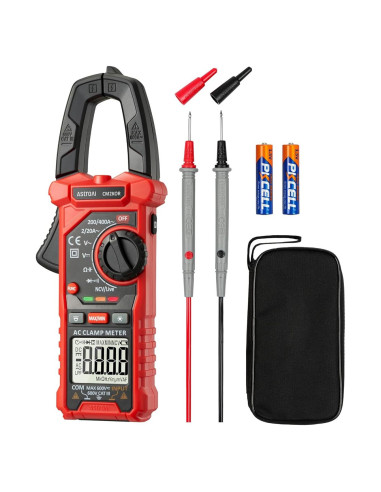 Medidor de Pinza Digital AstroAI 2000 Cuentas AC/DC Negro