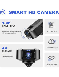 Cámara Oculta Inalámbrica WiFi HD Cvqza con Visión Nocturna 2