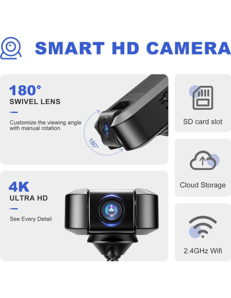 Cámara Oculta Inalámbrica WiFi HD Cvqza con Visión Nocturna