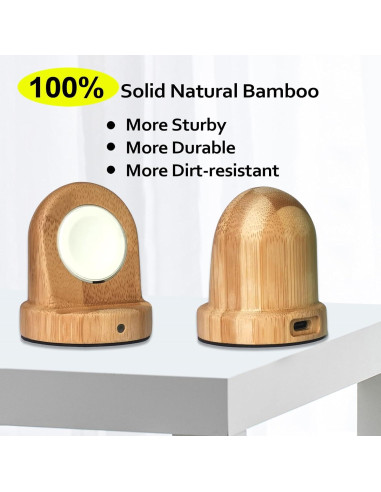 Base de Carga Inalámbrica Rápida para Samsung Galaxy Watch - Bambú