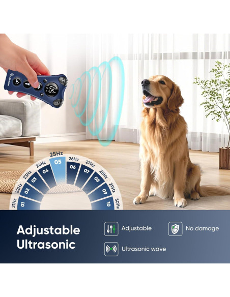 Entrenador Ultrasonido Ajustable PawBehave PB-CO8005 Azul