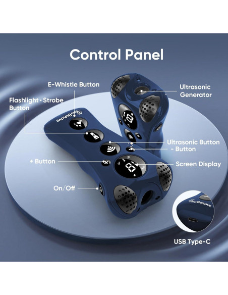Entrenador Ultrasonido Ajustable PawBehave PB-CO8005 Azul