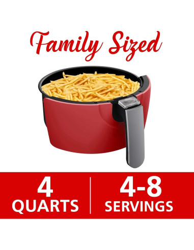 Freidora de Aire Digital Brentwood AF-400DR 4L Roja