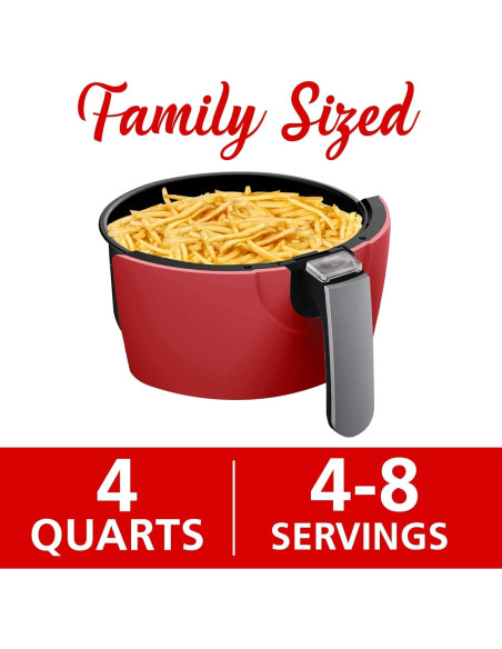 Freidora de Aire Digital Brentwood AF-400DR 4L Roja Freidora de Aire Digital Brentwood AF-400DR 4L Roja