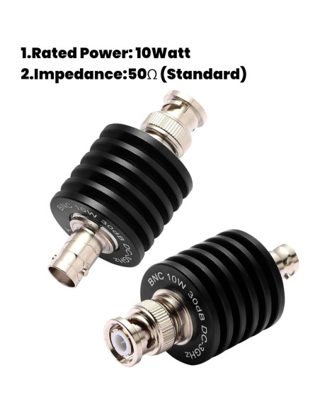 Atenuador Coaxial BNC 10W 10dB 50 Ohm DC-3GHz Profesional