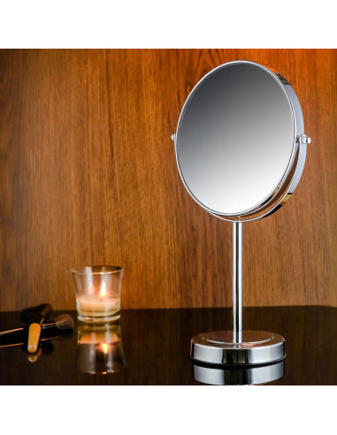 Espejo de Mesa OVENTE Doble Cara 1X 7X Cromo Pulido Paquete 2