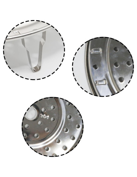 Estante de Vapor Yinluluna 22 cm Acero Inoxidable Multifuncional