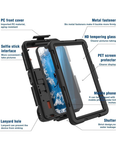 Funda impermeable para buceo GYEFECVD para iPhone y Galaxy