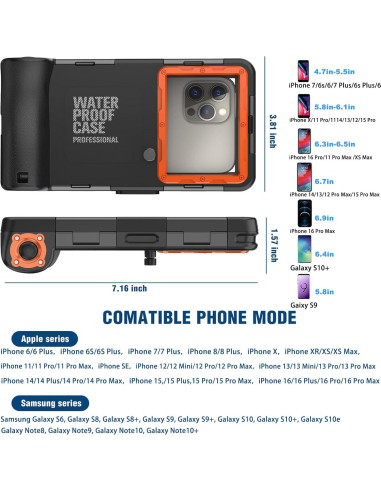 Funda impermeable para buceo GYEFECVD para iPhone y Galaxy