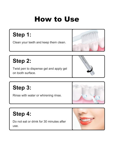 Conjunto de 3 Bolígrafos Blanqueadores HappySmile Premium