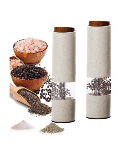 Juego de Molinillos Eléctricos de Sal y Pimienta FelRelWel 2PCS