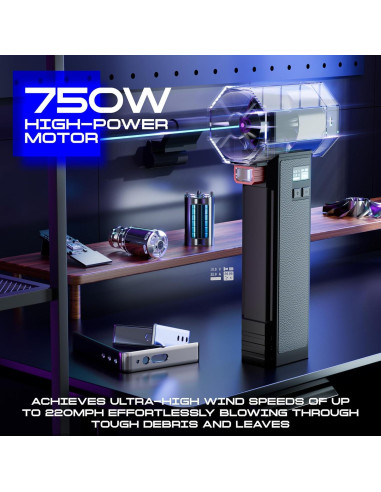 Secador Turbo Inalámbrico Turbozap TF64 750W 1.31kg