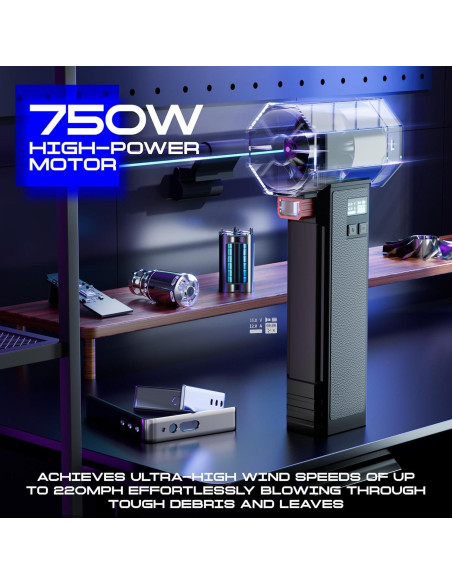 Secador Turbo Inalámbrico Turbozap TF64 750W 1.31kg