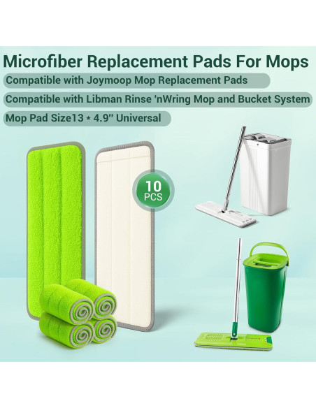 10 Almohadillas de Reemplazo para Mopa Libman 33x12.45cm