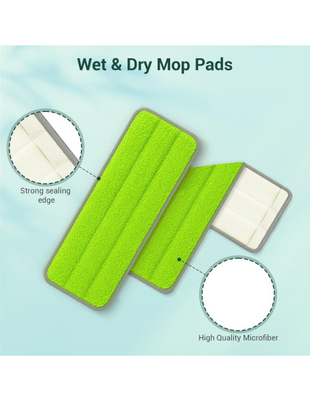 10 Almohadillas de Reemplazo para Mopa Libman 33x12.45cm