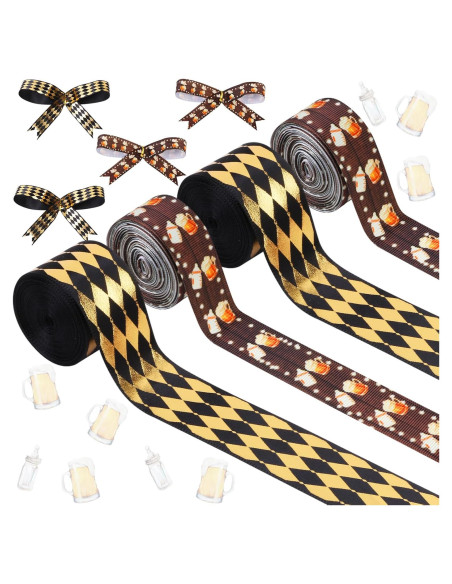 4 Rollos de Cinta Cheerupp Negro y Dorado para Manualidades