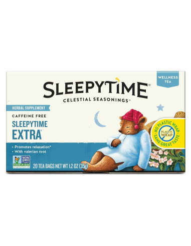 Té de hierbas Sleepytime Extra Celestial Seasonings 20 bolsas
