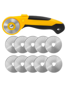 Cortador Rotativo 45mm AUTOTOOLHOME con 10 Cuchillas Repuesto
