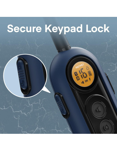 Collar de Entrenamiento PATPET para Perros 4.5-45 kg Azul