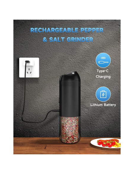 Juego de Molinillos Eléctricos de Sal y Pimienta CEVING 176ml