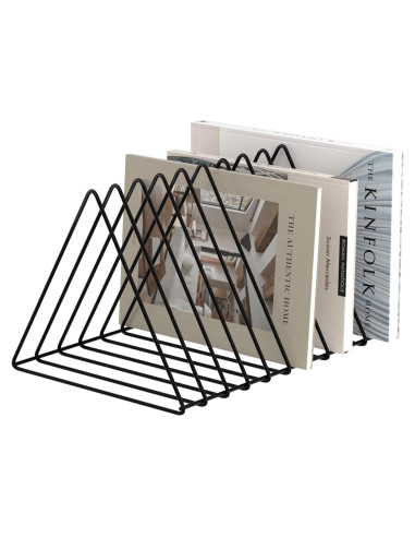 Organizador de Escritorio Triangular Urban Deco - Metal Negro 10 Secciones