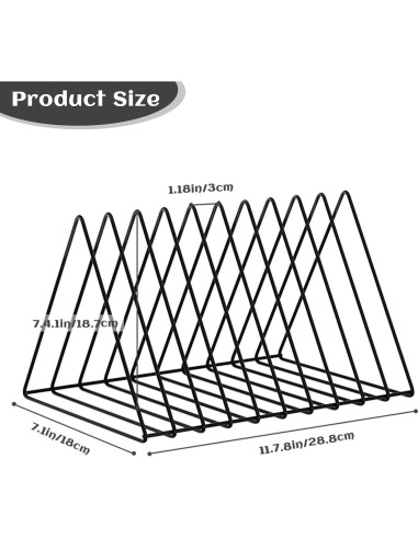 Organizador de Escritorio Triangular Urban Deco - Metal Negro 10 Secciones
