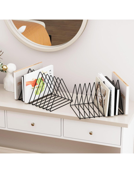 Organizador de Escritorio Triangular Urban Deco - Metal Negro 10 Secciones