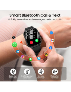 Reloj Inteligente Zoklze Negro 2.01" HD Bluetooth Fitness 2
