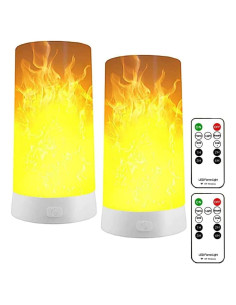 Lámpara LED Efecto Llama Bolanwich, Recargable USB, 4 Modos