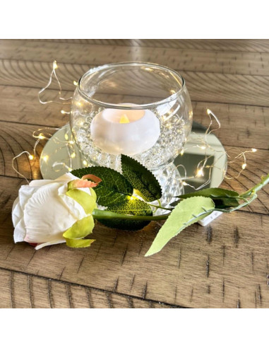 12 Placas de Espejo Redondas LUDEOU 15 cm para Centros de Mesa