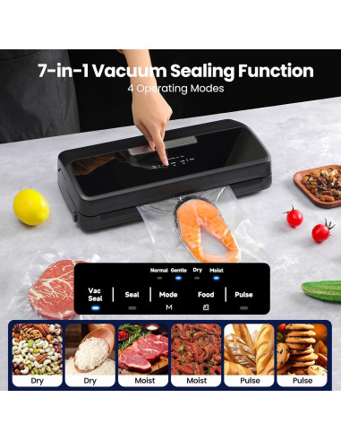 Máquina Selladora al Vacío SANBORA QH-25 7 en 1 con Cortador