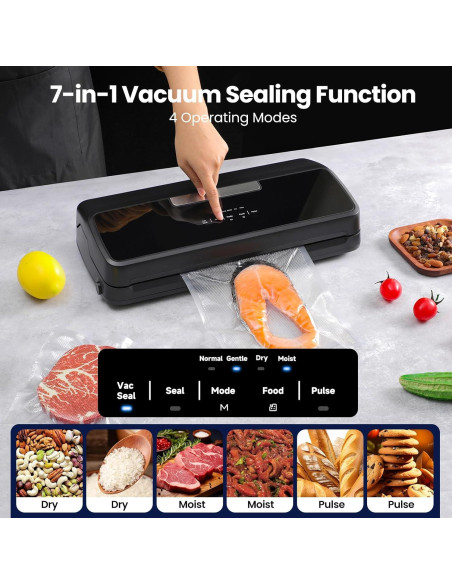 Máquina Selladora al Vacío SANBORA QH-25 7 en 1 con Cortador