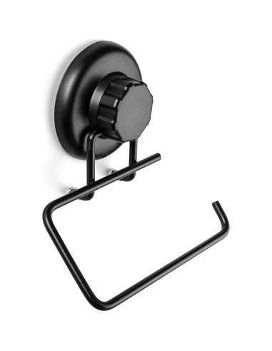 Soporte de Papel Higiénico HASKO Negro Acero Inoxidable Ventosa