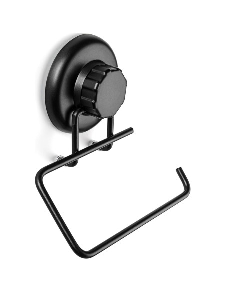 Soporte de Papel Higiénico HASKO Negro Acero Inoxidable Ventosa