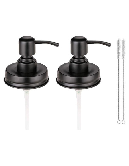 2 Tapas Dispensador Jabón Acero Inoxidable Watsango 16 oz