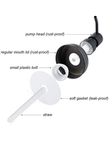 2 Tapas Dispensador Jabón Acero Inoxidable Watsango 16 oz