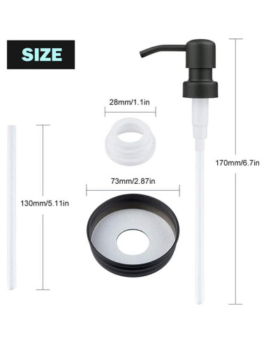 2 Tapas Dispensador Jabón Acero Inoxidable Watsango 16 oz