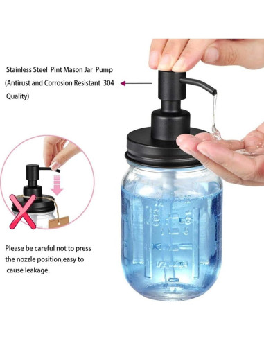 2 Tapas Dispensador Jabón Acero Inoxidable Watsango 16 oz