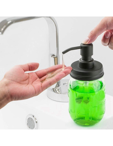 2 Tapas Dispensador Jabón Acero Inoxidable Watsango 16 oz