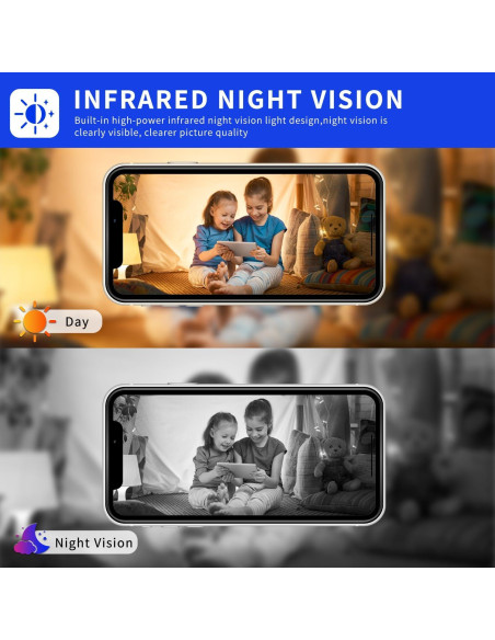 Cámara de Seguridad WiFi HD 1080P DUHPLL con Visión Nocturna