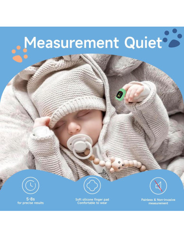 Oxímetro de Pulso Pediátrico YHXPIAY Verde Recargable