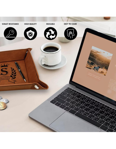 Bandeja de Joyería de Cuero Krezy Case Personalizada 24.1cm