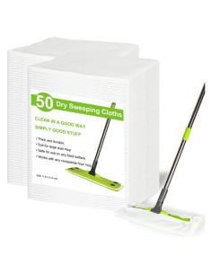 50 Paños de Plumeros Desechables CHANHOO 41x30 cm Microfibra