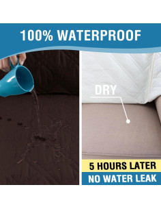 Fundas para Loveseat H.VERSAILTEX 100% Impermeable Marrón 2