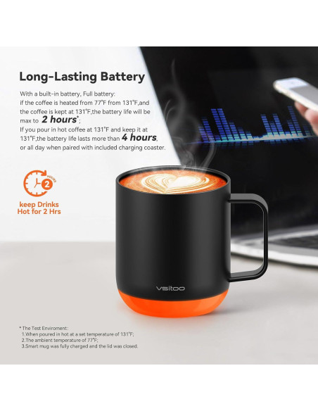 Taza Inteligente Autocalentable VSITOO S6 Plus - Control App, RGB