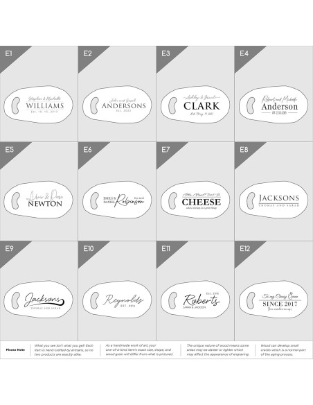 Tabla de Cortar Personalizada de Madera de Olivo 40.6x16.5 cm