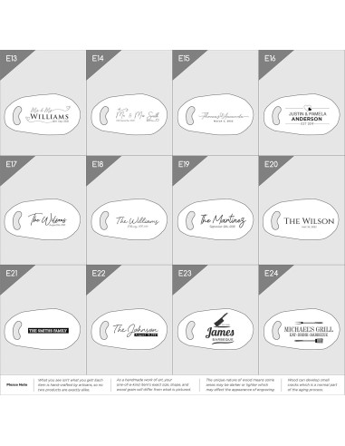 Tabla de Cortar Personalizada de Madera de Olivo 40.6x16.5 cm